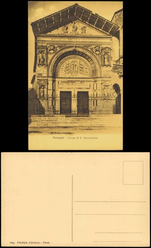 Cartolina perugia kirchen - perugia,