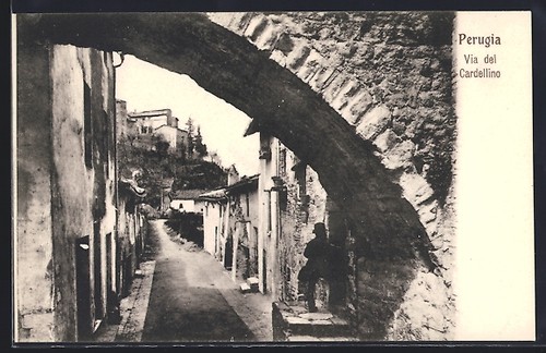 Ansichtskarte perugia via - ansichtskarte, del