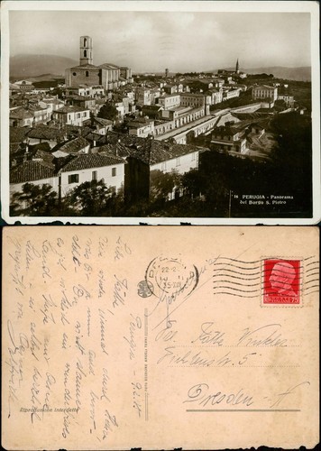 Cartolina perugia panoramadel - cartolina,