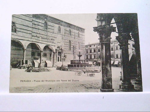 Perugia italien piazza - ak,