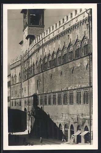 Ansichtskarte perugia palazzo - ansichtskarte, perugia,